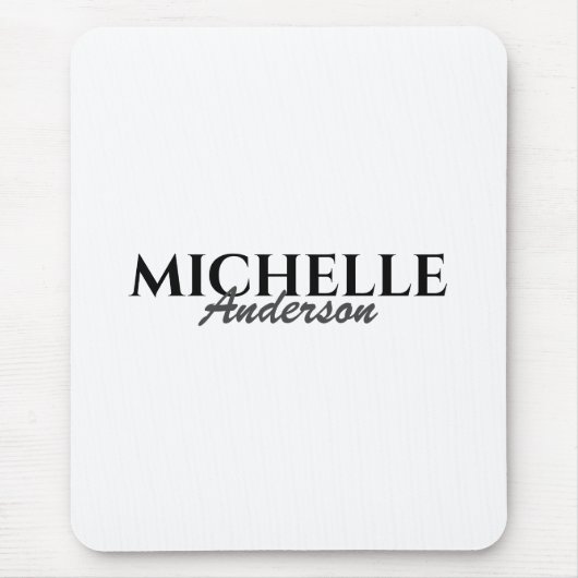 Einfache moderne Monogramm Mousepad (Vorne)