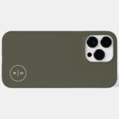 Einfache moderne Monogramm Name Case-Mate iPhone F Hülle (Rückseite (Horizontal))