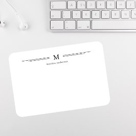 Einfache, moderne Monogramm Name-Familie Mitteilungskarte