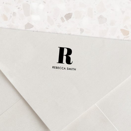 Einfache moderne Monogramm Permastempel