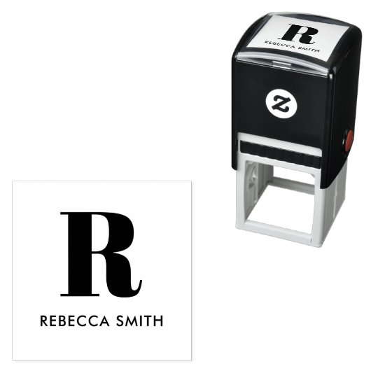 Einfache moderne Monogramm Permastempel (Beispiel)