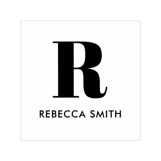 Einfache moderne Monogramm Permastempel (Design)