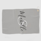 Einfache moderne Monogramm Personalisiert Golfhandtuch (Horizontal)