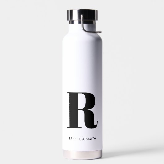 Einfache moderne Monogramm Trinkflasche (Links)