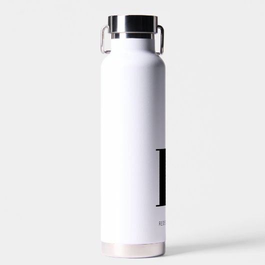 Einfache moderne Monogramm Trinkflasche (Vorne)