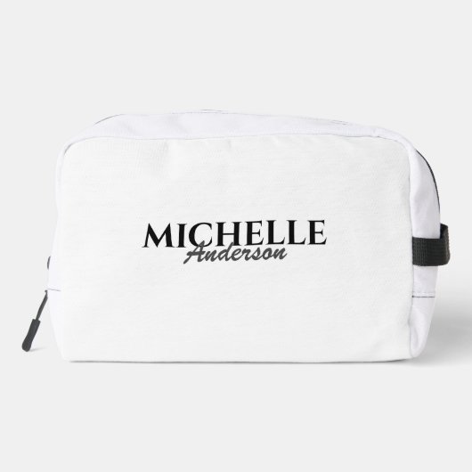 Einfache moderne Monogramm Waschbeutel (Rückseite)