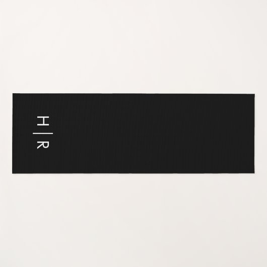 Einfache moderne Monogramm Yogamatte (Vorderseite (Horizontal))
