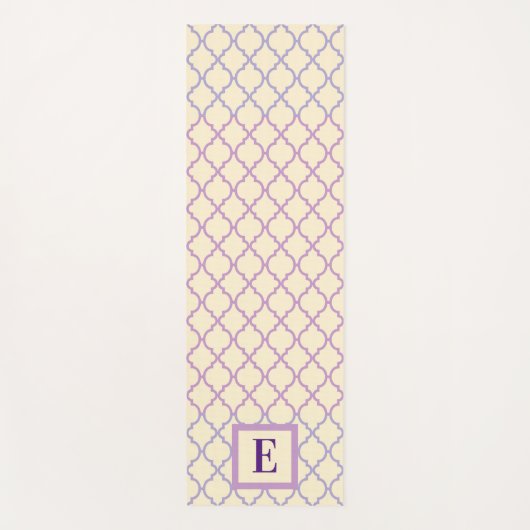 Einfache moderne Monogramm-Yogmatte Yogamatte (Vorderseite)