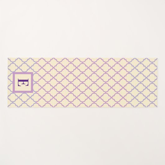 Einfache moderne Monogramm-Yogmatte Yogamatte (Vorderseite (Horizontal))