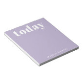Einfache moderne Motivierend Personalisierte Lilac Notizblock (angewinkelt)