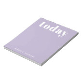 Einfache moderne Motivierend Personalisierte Lilac Notizblock (Rotiert)