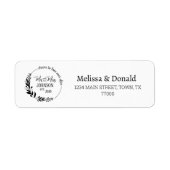 Einfache moderne Mr. & Mrs. Script-Adresse (Vorne)