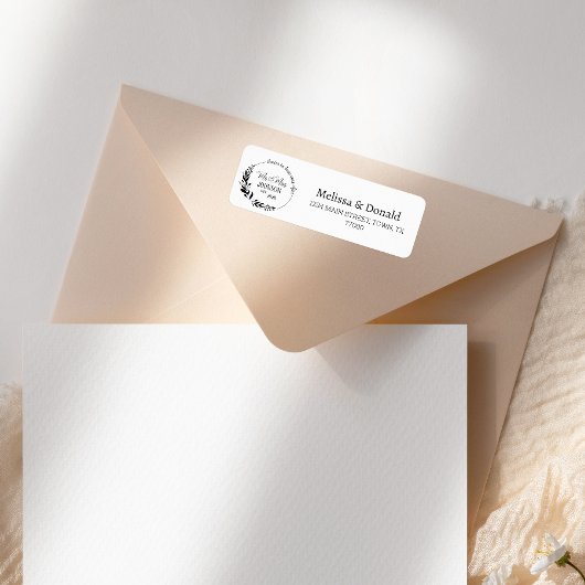 Einfache moderne Mr. & Mrs. Script-Adresse