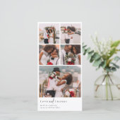 Einfache moderne Multi-Foto Collage Hochzeit Dankeskarte (Stehend Vorderseite)