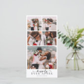 Einfache moderne Multi-Foto Collage Hochzeit Dankeskarte (Stehend Vorderseite)