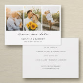 Einfache, moderne Multi-Foto Collage Save the Date