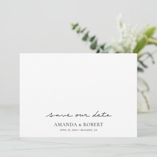 Einfache, moderne Multi-Foto Collage Save the Date (Stehend Vorderseite)