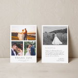 Einfache moderne Multi-Foto-Hochzeit Dankeschön-Ka Dankeskarte<br><div class="desc">Einfache moderne Hochzeit danke Ihnen Karte mit Notiz. Bitte beachten Sie,  dass die Standardgröße der Dankeschön-Karte 3.5x5 beträgt. Wenn Sie eine größere Karte wünschen,  vergewissern Sie sich bitte,  die Größe vor dem Kauf zu ändern. Eine 12x18 ist eine gute Option für eine größere Größe.</div>