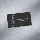 Einfache moderne Musiknote Vollständiger Name mit Magnetische Visitenkarte (Beispiel)