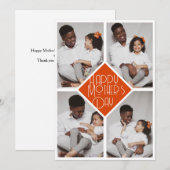 Einfache moderne Mütter Foto Familienkollektion Feiertagskarte (Vorne/Hinten)