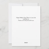 Einfache moderne Mütter Foto Familienkollektion Feiertagskarte (Rückseite)