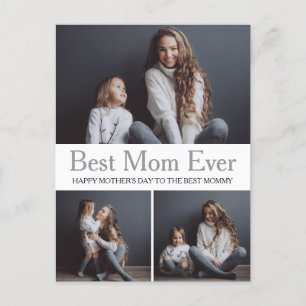 Einfache moderne Mütter Foto Familienkollektion Feiertagspostkarte