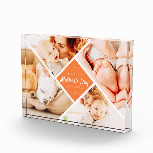 Einfache, moderne Muttertagsgewohnheit Fotoblock (Rechts)