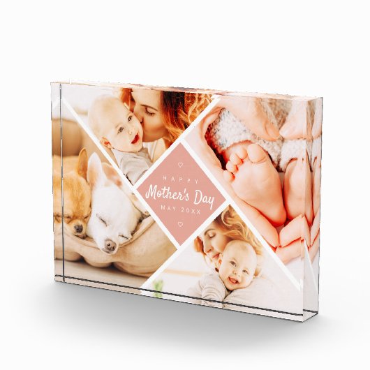 Einfache, moderne Muttertagsgewohnheit Fotoblock (Rechts)