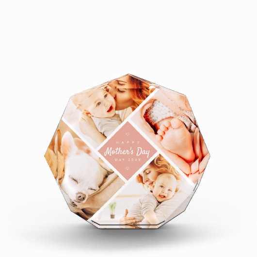 Einfache, moderne Muttertagsgewohnheit Fotoblock (Vorderseite)