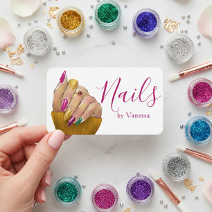 Einfache moderne Nageltechniker-Salon-Nutzung Visitenkarte