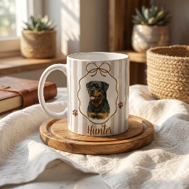 Einfache moderne Namens- und Fototasse für Haustie Kaffeetasse