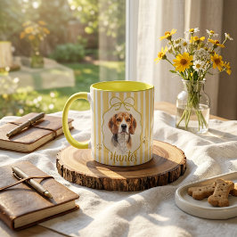 Einfache moderne Namens- und Fototasse für Haustie Tasse
