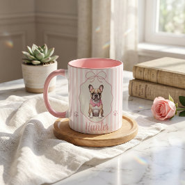 Einfache moderne Namens- und Fototasse für Haustie Tasse