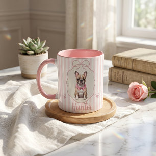 Einfache moderne Namens- und Fototasse für Haustie Tasse