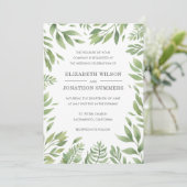 Einfache Moderne Natur Elegante Rustikale Hochzeit Einladung (Stehend Vorderseite)