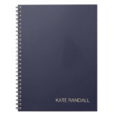 Einfache moderne Navy Blue Beruflich Notizblock (Vorderseite)