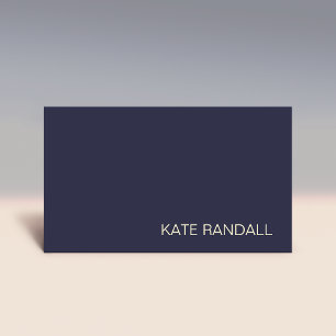 Einfache moderne Navy Blue Beruflich Visitenkarte
