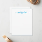 Einfache moderne Navy Blue Script Beruflich Mitteilungskarte (Vorderseite/Rückseite Beispiel)