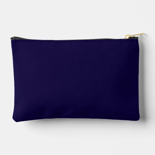 Einfache moderne Navy & White Minimal Skript Custo Zubehörtasche (Rückseite)