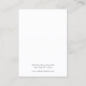 Einfache moderne Necklace Bracelet Juwelier Displa Visitenkarte (Rückseite)