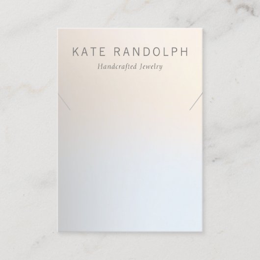 Einfache moderne Necklace Bracelet Juwelier Displa Visitenkarte (Vorderseite)