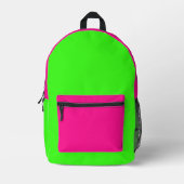 Einfache moderne Neon Fluorescent Green Bedruckter Rucksack (Vorderseite)