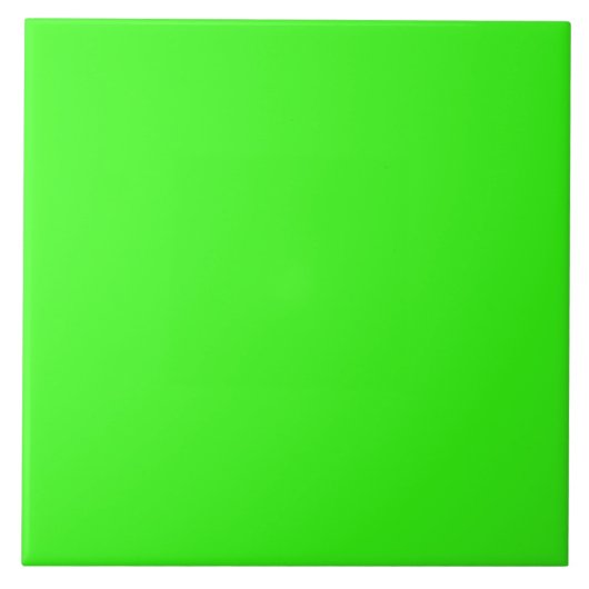 Einfache moderne Neon Fluorescent Green Fliese (Vorderseite)