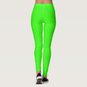 Einfache moderne Neon Fluorescent Green Leggings (Rückseite)
