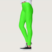 Einfache moderne Neon Fluorescent Green Leggings (Links)