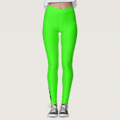 Einfache moderne Neon Fluorescent Green Leggings (Vorderseite)