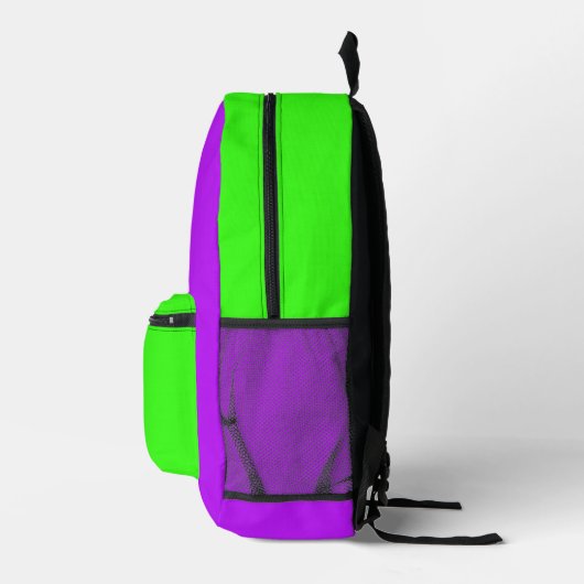 Einfache moderne Neon Fluorescent Lila Bedruckter Rucksack (Rechts)