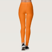 Einfache moderne Neon Fluorescent Orange Leggings (Rückseite)