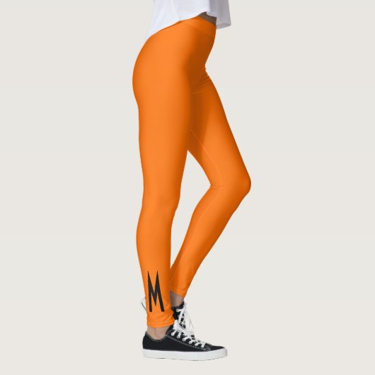 Einfache moderne Neon Fluorescent Orange Leggings (Rechts)