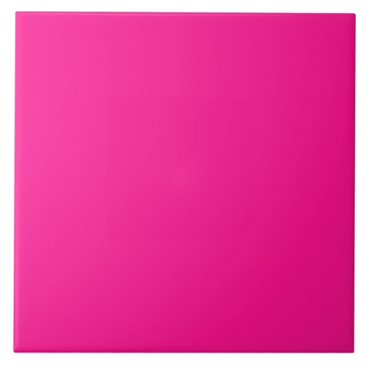 Einfache moderne Neon Fluorescent Pink Fliese (Vorderseite)